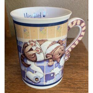 Vtg Mischief Maker Cat Mug Danbury Mint Porcelain Gary Patterson Disc Piece